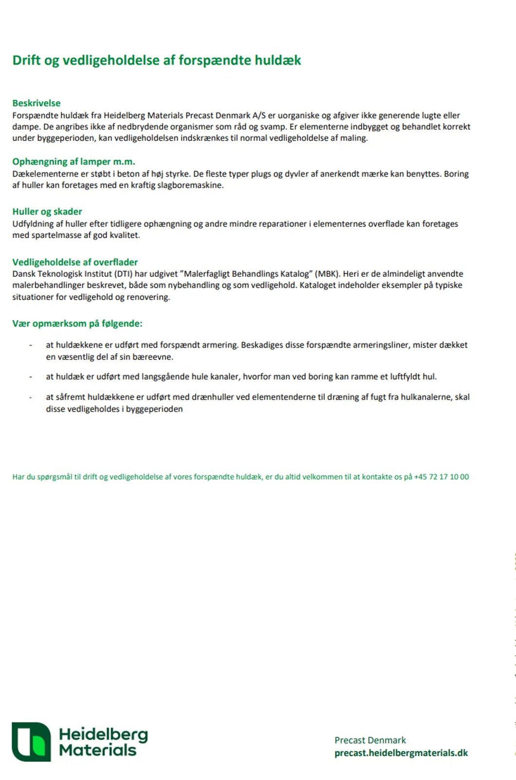 Huldæk | Heidelberg Materials Precast Denmark A/S